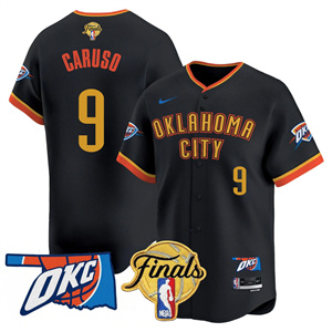 Men's Oklahoma City Thunder Baseball Jersey - Final Patch - All Stitched Alex Caruso - 9 #