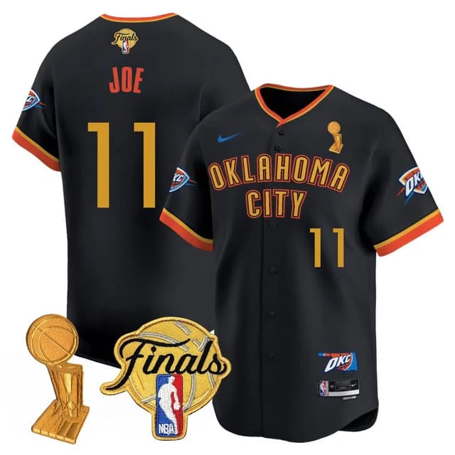 Men's Oklahoma City Thunder Baseball Jersey - Final Patch - All Stitched Isaiah Joe - 11
