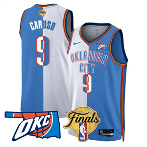 Men's Oklahoma City Thunder Jersey - Final Patch - All Stitched Alex Caruso   - 9