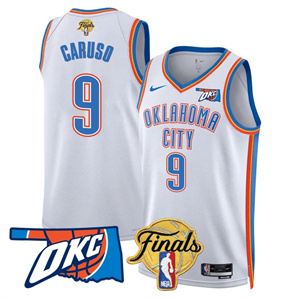 Men's Oklahoma City Thunder Jersey - Final Patch - All Stitched Alex Caruso - 9