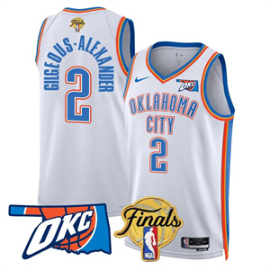 Men's Oklahoma City Thunder Jersey - Final Patch - All Stitched Gilgeous-Alexander - 2
