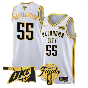 Men's Oklahoma City Thunder Jersey - Final Patch - All Stitched Isaiah Hartenstein -    55