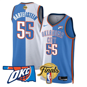 Men's Oklahoma City Thunder Jersey - Final Patch - All Stitched Isaiah Hartenstein -   55