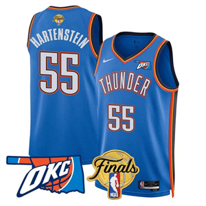 Men's Oklahoma City Thunder Jersey - Final Patch - All Stitched Isaiah Hartenstein -  55