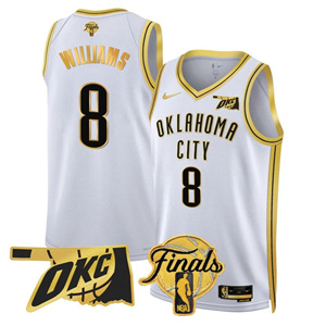 Men's Oklahoma City Thunder Jersey - Final Patch - All Stitched Jalen Williams -   8
