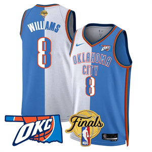 Men's Oklahoma City Thunder Jersey - Final Patch - All Stitched Jalen Williams   - 8