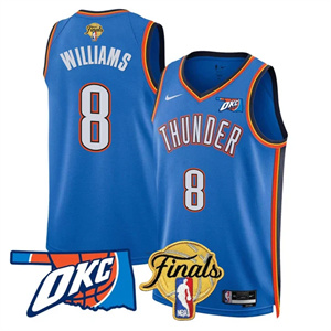 Men's Oklahoma City Thunder Jersey - Final Patch - All Stitched Jalen Williams  - 8