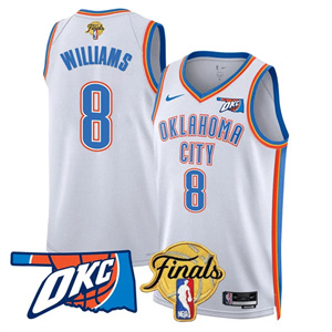 Men's Oklahoma City Thunder Jersey - Final Patch - All Stitched Jalen Williams - 8