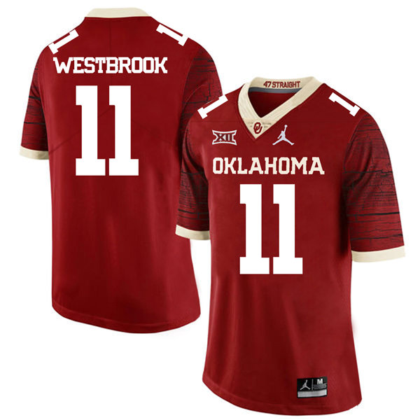 Men's Oklahoma Sooners #11 Dede Westbrook Jordan Crimson Limited Football Jersey