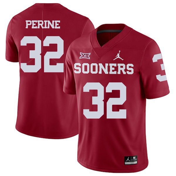 Men's Oklahoma Sooners #32 Samaje Perine Jordan Red Game Football Jersey