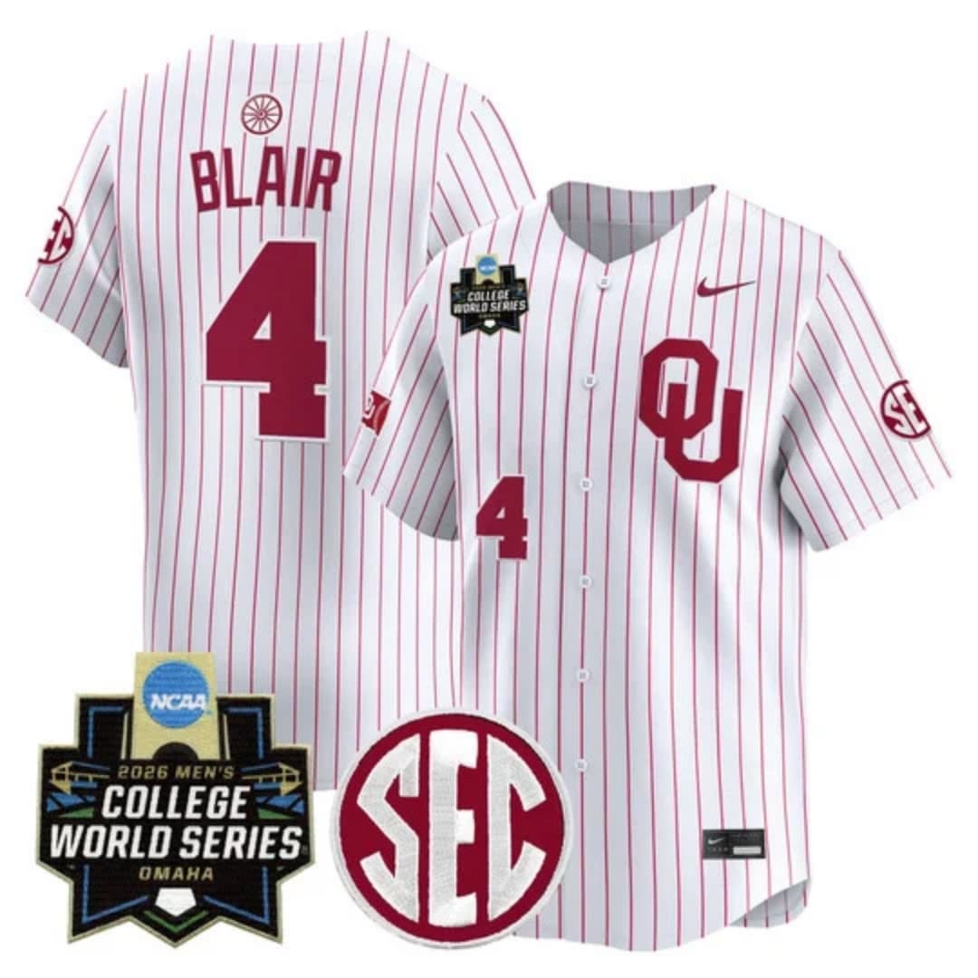 Men's Oklahoma Sooners 2026 World Series Vapor Premier Limited Jersey - All Stitched Alec  Blair