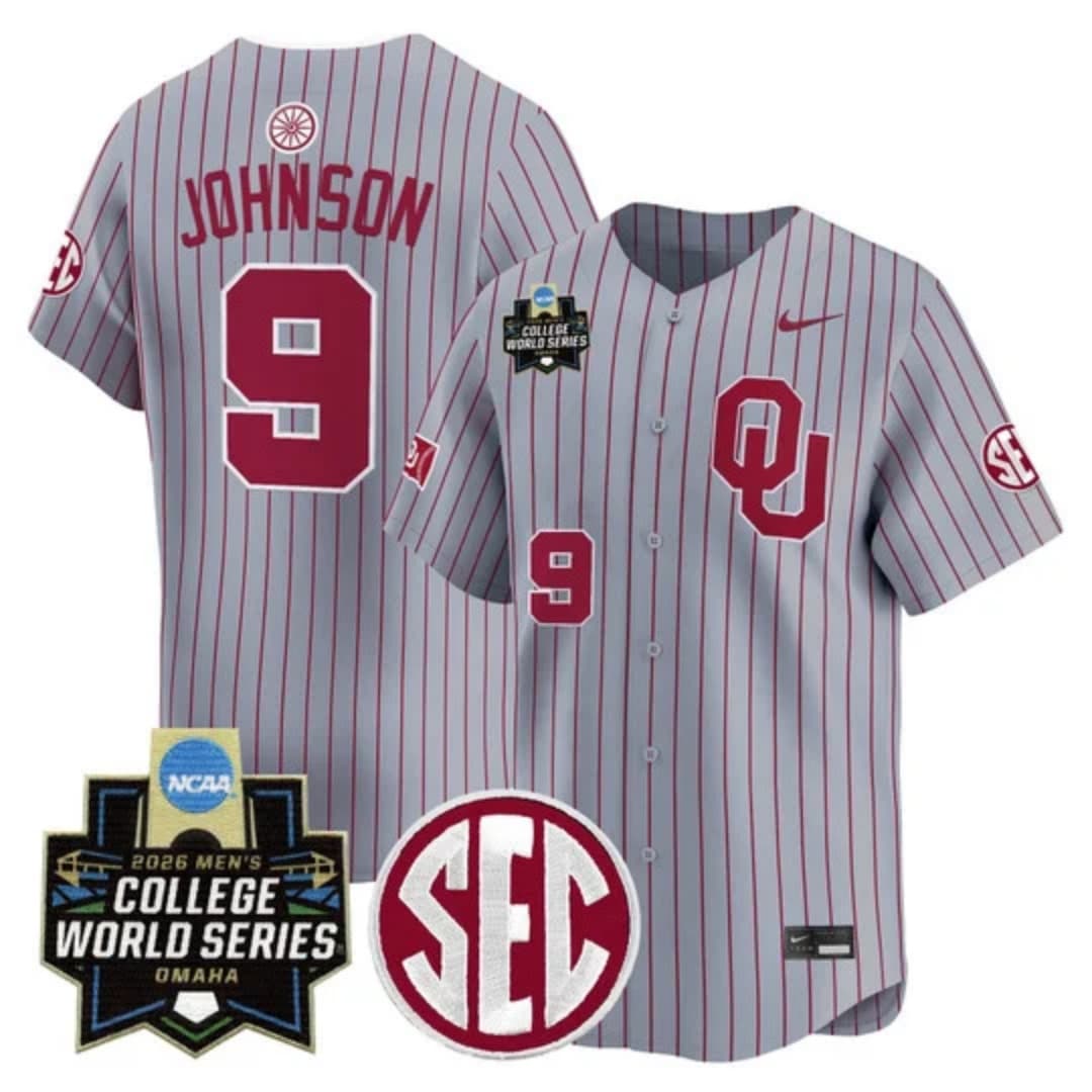 Men's Oklahoma Sooners 2026 World Series Vapor Premier Limited Jersey - All Stitched Camden Johnson   9