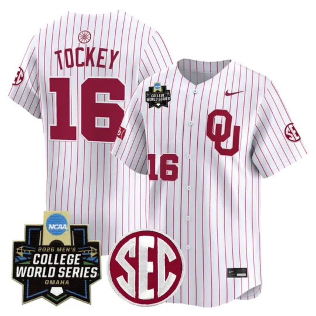Men's Oklahoma Sooners 2026 World Series Vapor Premier Limited Jersey - All Stitched Dayton Tockey #16