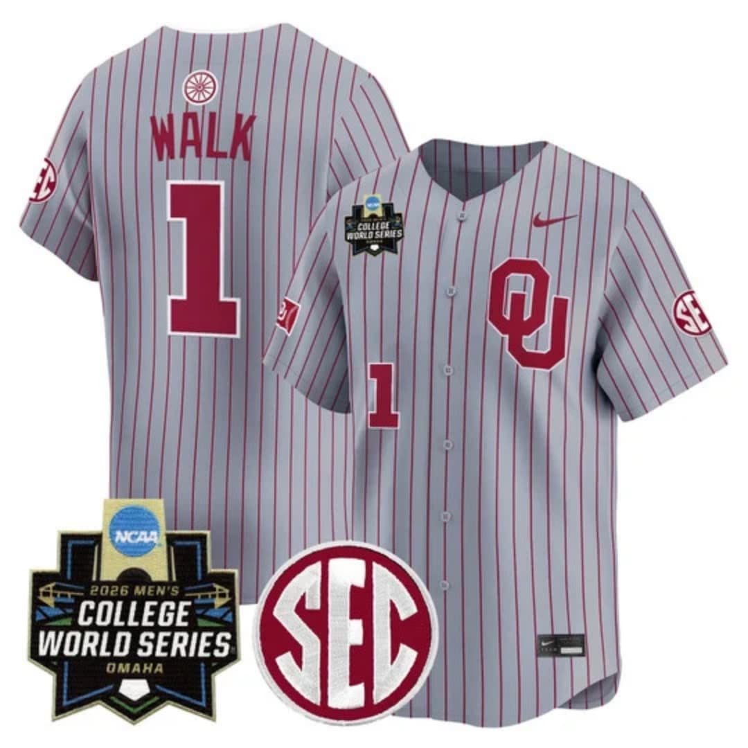 Men's Oklahoma Sooners 2026 World Series Vapor Premier Limited Jersey - All Stitched Jason Walk    1