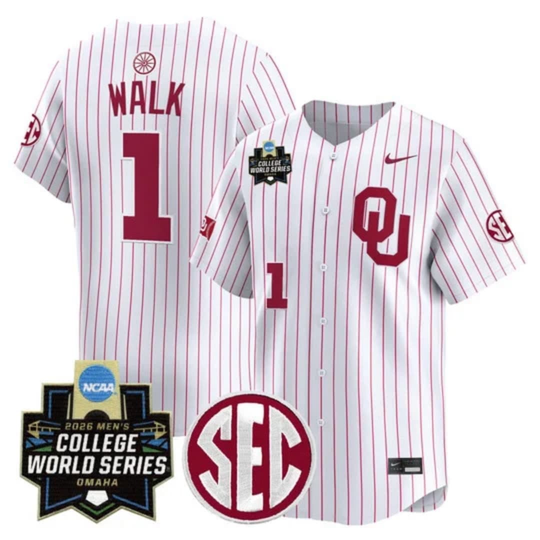 Men's Oklahoma Sooners 2026 World Series Vapor Premier Limited Jersey - All Stitched Jason Walk #1