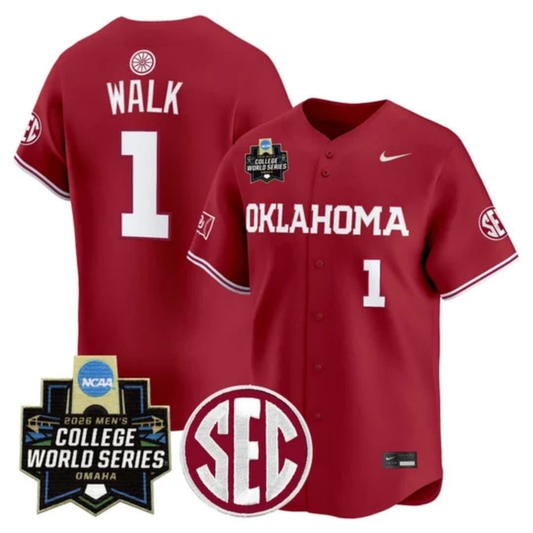 Men's Oklahoma Sooners 2026 World Series Vapor Premier Limited Jersey - All Stitched Jason Walk