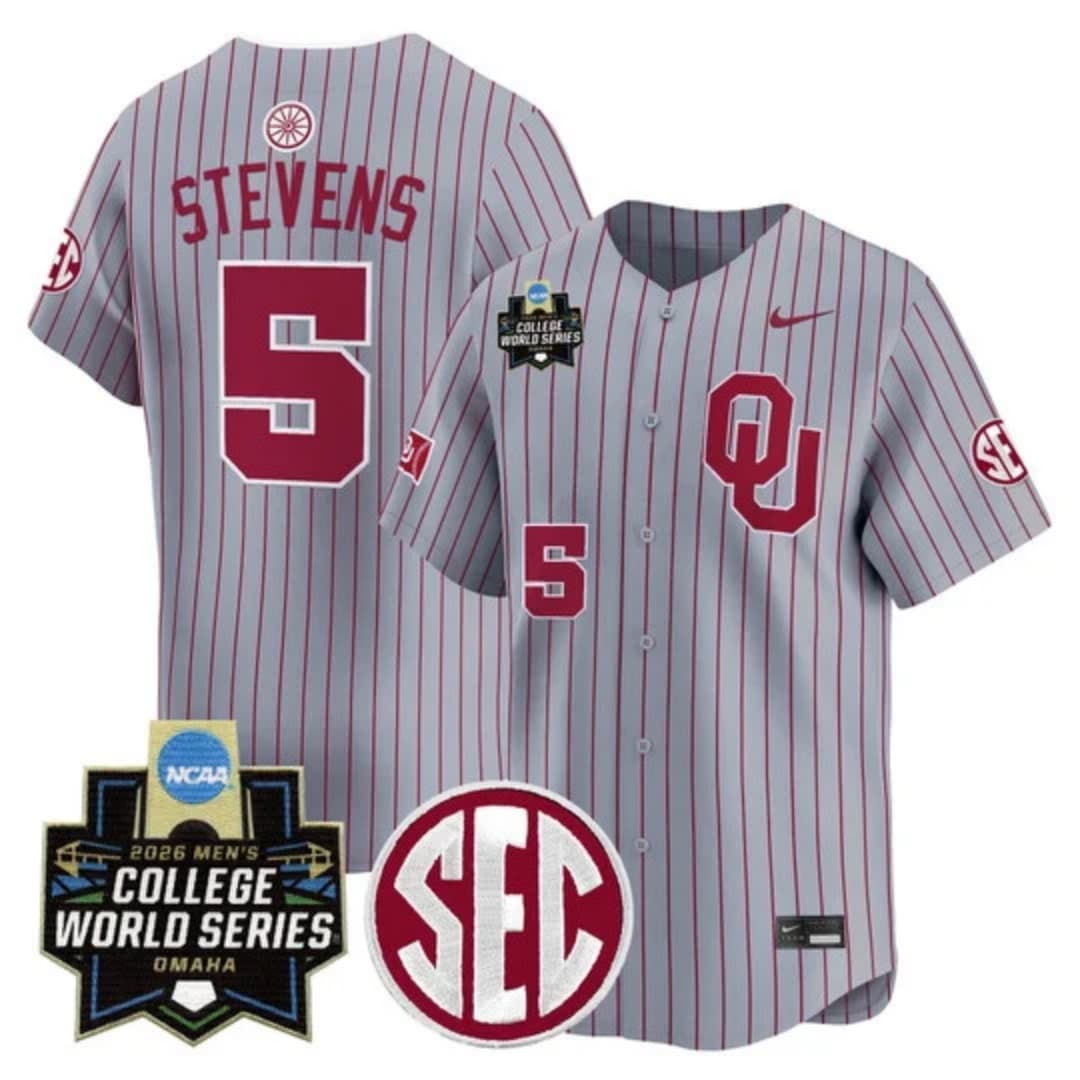 Men's Oklahoma Sooners 2026 World Series Vapor Premier Limited Jersey - All Stitched Nolan Stevens   5