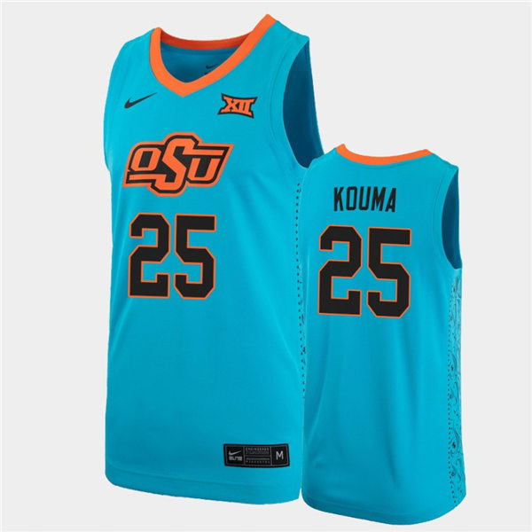 Men's Oklahoma State Cowboys #25 Bernard Kouma Nike Turquoise Alternate College Basketball Jersey