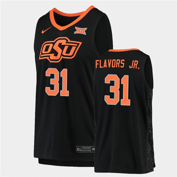 Men's Oklahoma State Cowboys #31 Ferron Flavors Jr. Nike Black College Basketball Game Jersey