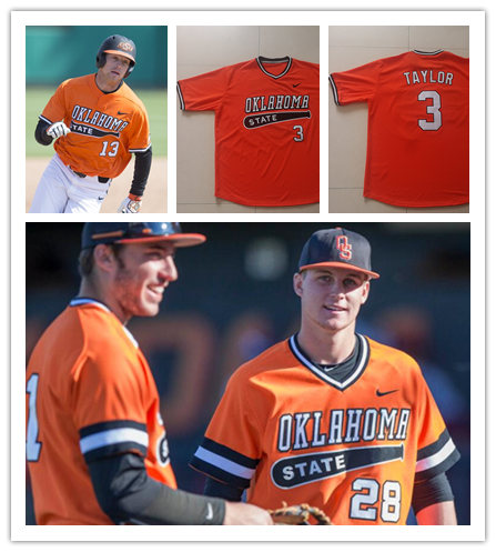 Men's Oklahoma State Cowboys Custom Nike Orange Pullover Baseball Jersey