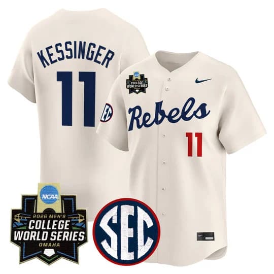 Men's Ole Miss 2026 World Series Vapor Premier Limited Jersey - All Stitched Don Kessinger     #11