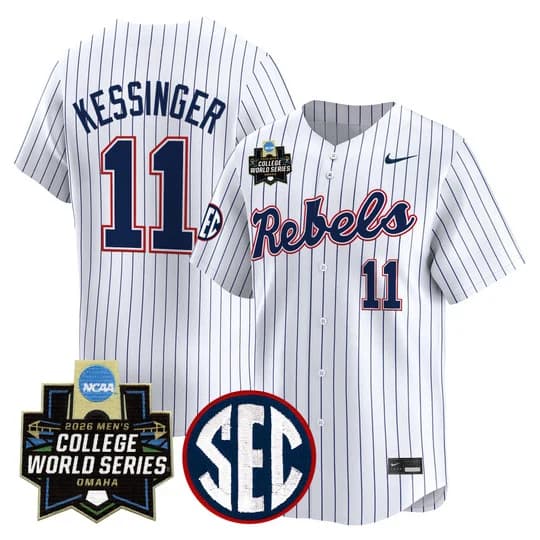 Men's Ole Miss 2026 World Series Vapor Premier Limited Jersey - All Stitched Don Kessinger     11