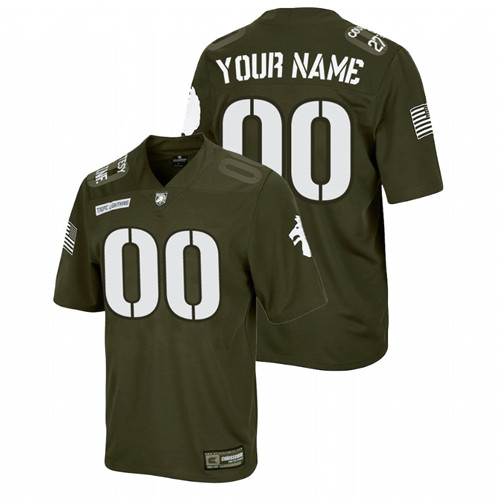 Men's Olive Army Black Knights Custom Rivalry Replica Jersey