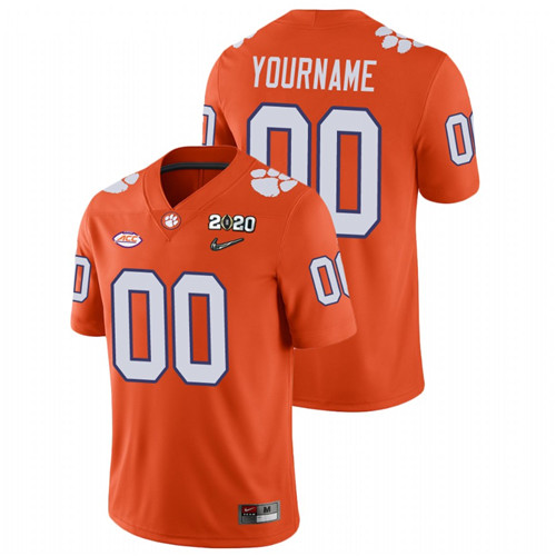 Men's Orange Clemson Tigers Custom College Football Playoff Game Jersey