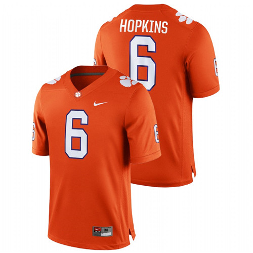 Men's Orange Clemson Tigers DeAndre Hopkins Game College Football Jersey