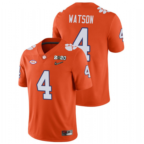Men's Orange Clemson Tigers Deshaun Watson College Football Playoff Game Jersey