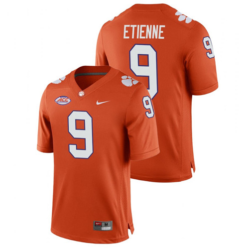 Men's Orange Clemson Tigers Travis Etienne College Football Home Game Jersey