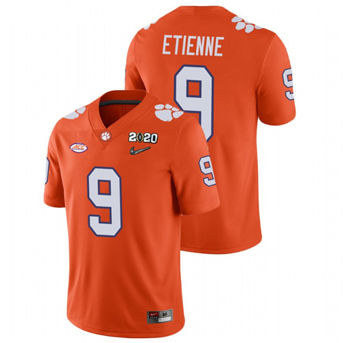 Men's Orange Clemson Tigers Travis Etienne College Football Playoff Game Jersey