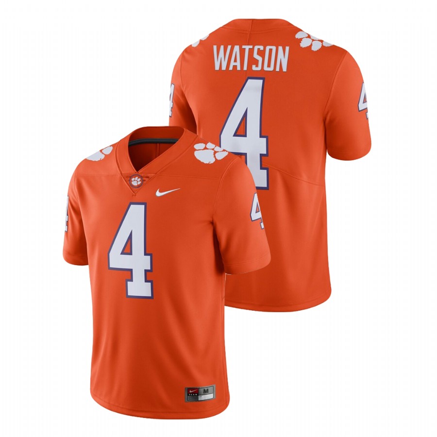 Men's Orange Deshaun Watson Clemson Tigers Alumni Football Limited Jersey