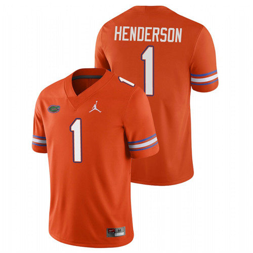 Men's Orange Florida Gators CJ Henderson Game College Football Jersey