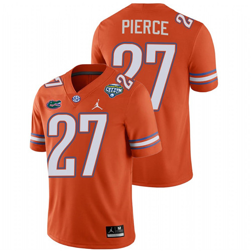 Men's Orange Florida Gators Dameon Pierce 2020 Cotton Bowl College Football Jersey