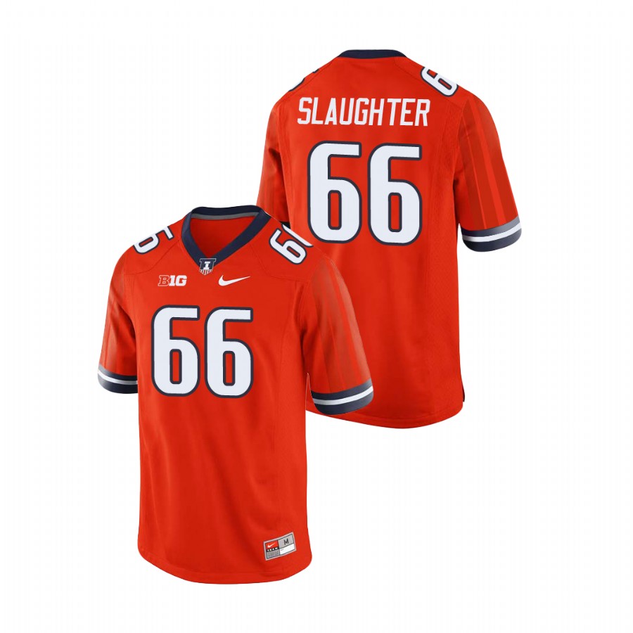 Men's Orange Illinois Fighting Illini Jordyn Slaughter College Football Jersey