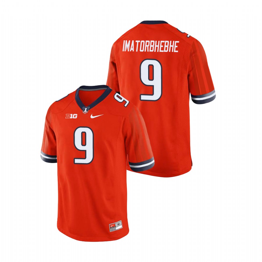 Men's Orange Illinois Fighting Illini Josh Imatorbhebhe College Football Jersey