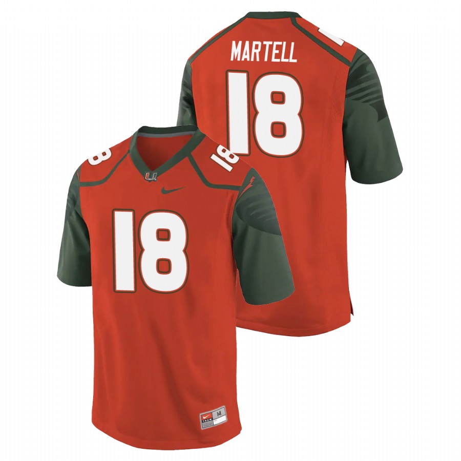 Men's Orange Miami Hurricanes Tate Martell Replica College Football Jersey Men's Jersey Miami Hurricanes Orange Tate Martell Replica College Football Jersey