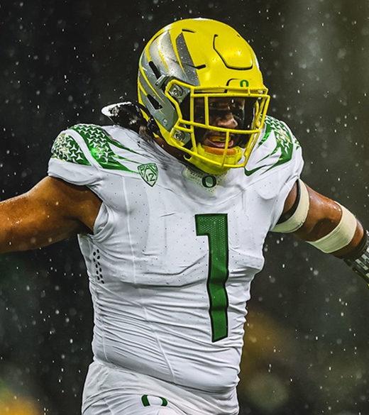 Men's Oregon Ducks #1 Bo Nix Nike 2021 White College Football Game Jersey