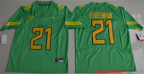 Men's Oregon Ducks #21 Royce Freeman Apple Green Limited Stitched College Football 2016 Nike NCAA Jersey