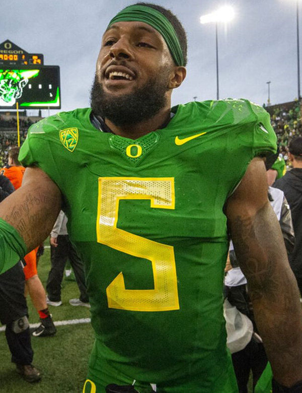 Men's Oregon Ducks #5 Kayvon Thibodeaux Nike 2021 Green College Football Game Jersey