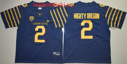 Men's Oregon Ducks 2016 Spring Game Mighty Oregon #2 Weebfoot 100th Rose Bowl Game Navy Blue Elite Jersey