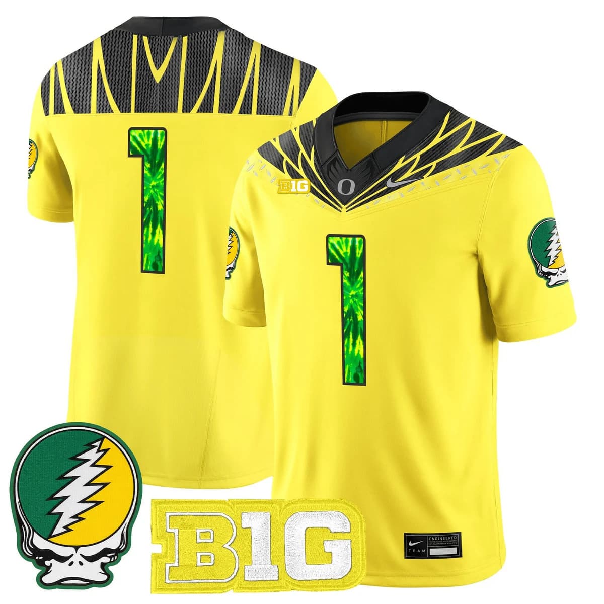 Men's Oregon Ducks 2025 Grateful Ducks Vapor Limited Jersey - All Stitched #1    Team