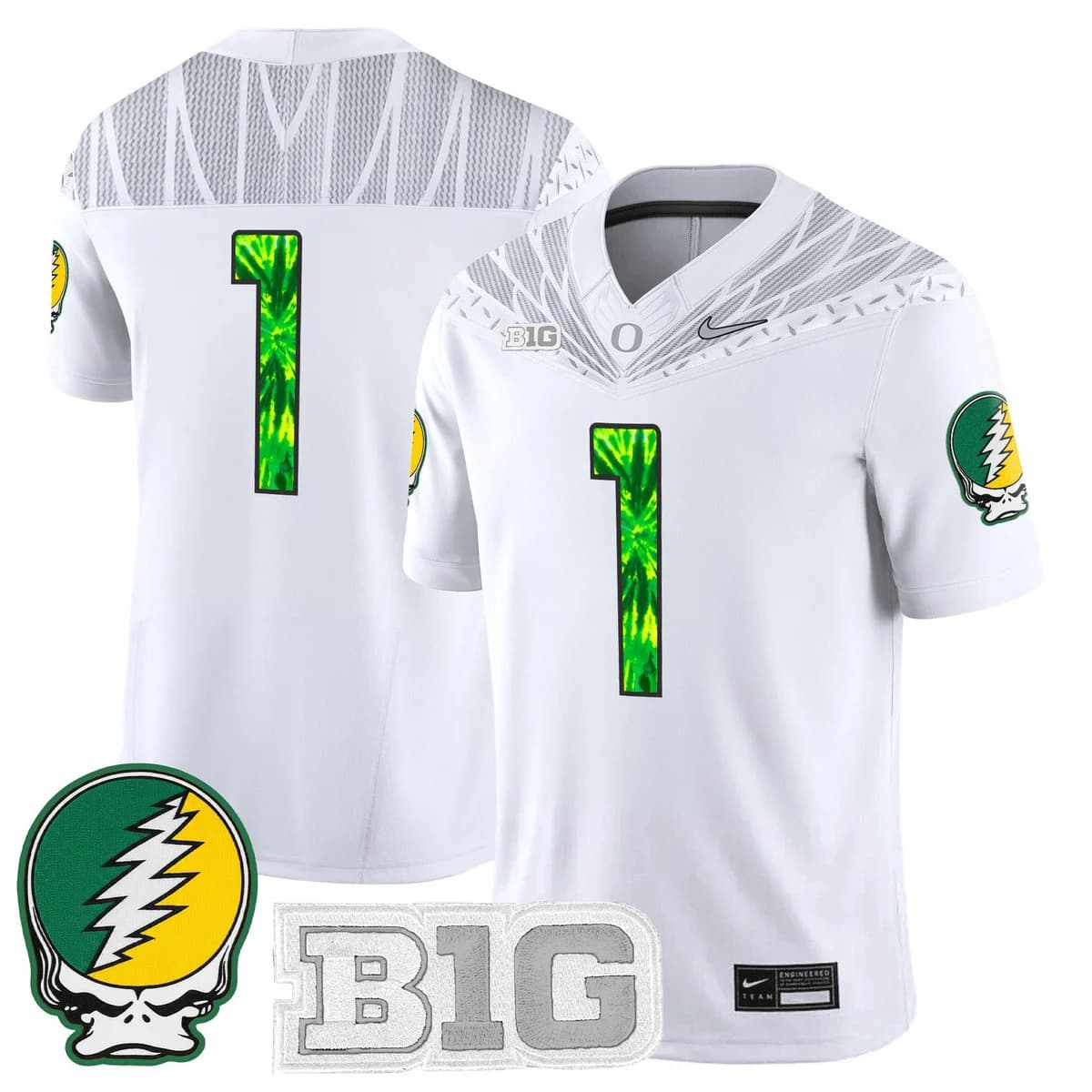 Men's Oregon Ducks 2025 Grateful Ducks Vapor Limited Jersey - All Stitched #1  Team