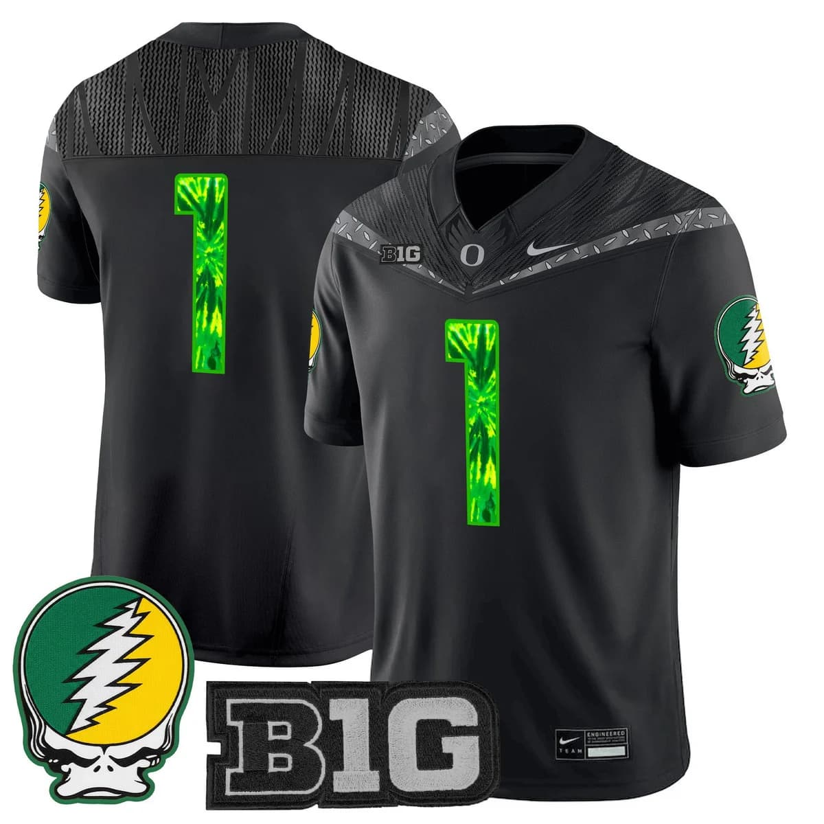 Men's Oregon Ducks 2025 Grateful Ducks Vapor Limited Jersey - All Stitched #1 Team