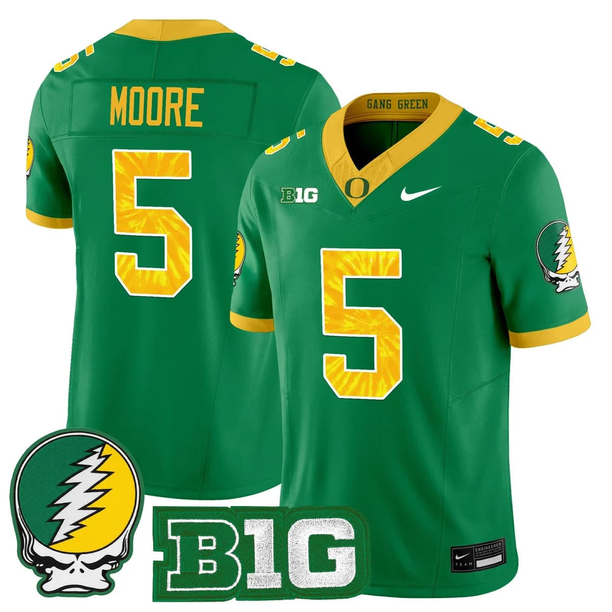 Men's Oregon Ducks 2025 Grateful Ducks Vapor Limited Jersey - All Stitched 5   Dante Moore