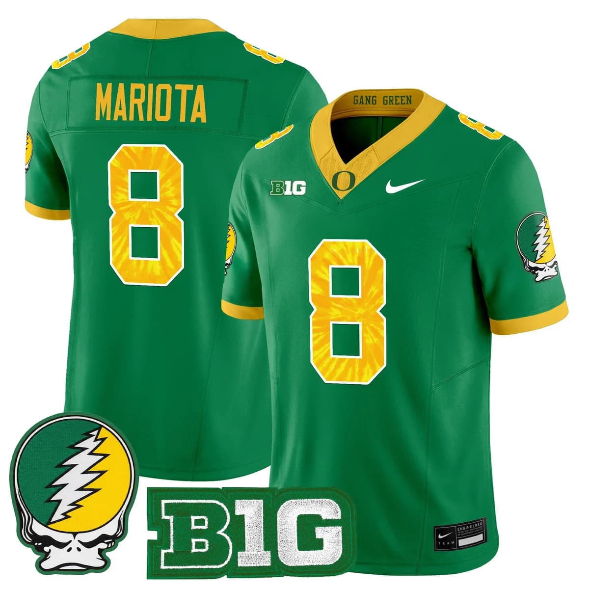 Men's Oregon Ducks 2025 Grateful Ducks Vapor Limited Jersey - All Stitched 8 Marcus Mariota