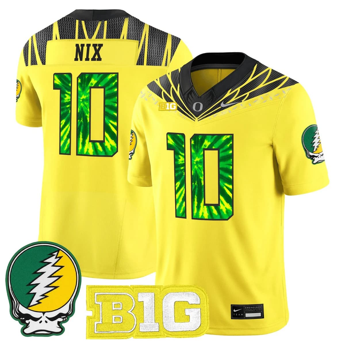 Men's Oregon Ducks 2025 Grateful Ducks Vapor Limited Jersey - All Stitched Bo Nix    10