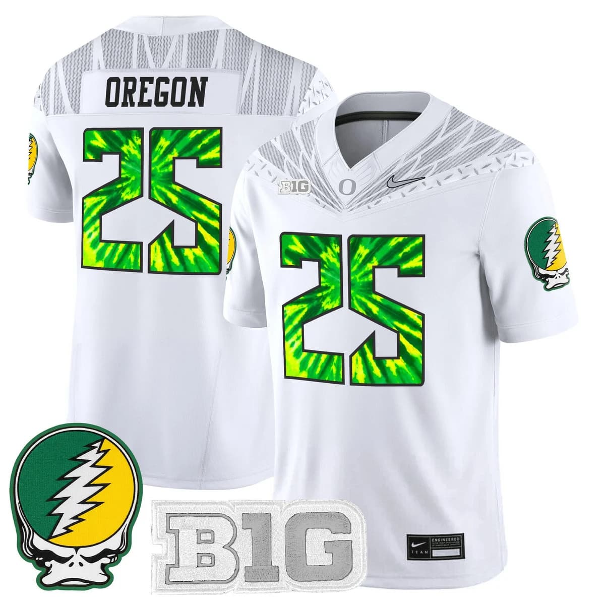 Men's Oregon Ducks 2025 Grateful Ducks Vapor Limited Jersey - All Stitched Bo Nix 10