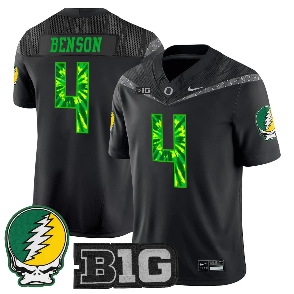 Men's Oregon Ducks 2025 Grateful Ducks Vapor Limited Jersey - All Stitched Malik Benson